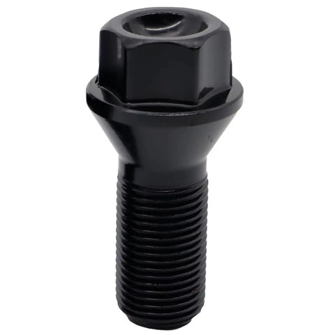 Premium Lug Wheel Studs Kit For BMW I3 I8 X1 X2 X3 X4 X5 X6 Z4 M3 M4 M6 E70 E71 M235I Heavy Duty Car Wheel Bolts And Nuts Accessories With OEM 36136774896 close-up black steel threaded lug bolt