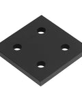 12 Pack Tough As Nails 1010 Series T Slot Aluminum Joining Plates For 1X1 Extrusion Builds, black square plate with holes.
