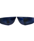 Rad Blue Pair For Left And Right Side Mirror Lower Covers Snap Tight In Place For Your Tesla Model 3 2017 Through 2021 Sweet Rearview Trim Upgrade Kit Now, showcasing sleek blue finish.