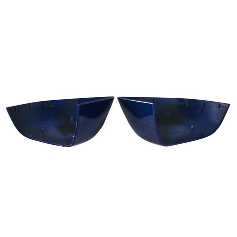 Rad Blue Pair For Left And Right Side Mirror Lower Covers Snap Tight In Place For Your Tesla Model 3 2017 Through 2021 Sweet Rearview Trim Upgrade Kit Now, showcasing sleek blue finish.