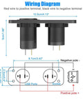 Wiring diagram for 4 Port 12V Usb Car Charger Switch Panel With Pd30w Qc18w Fast Charge Plus Waterproof 150W Cigarette Lighter Socket.