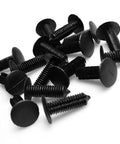 100 Pack 9mm Car Clip Retainer Kit With Expansion Screws Rivet Fasteners For Hood Splash Guard Holes 9mm Black Durable Automotive Clips