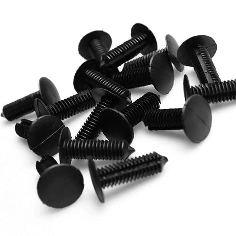 100 Pack 9mm Car Clip Retainer Kit With Expansion Screws Rivet Fasteners For Hood Splash Guard Holes 9mm Black Durable Automotive Clips