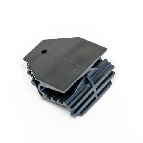 Full Storage Drawer Slide Hardware Kit With Two Rear Slides And Four Front Slides for kitchen cabinet, black component close-up.