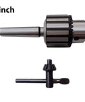 Heavy Duty Drill Chuck And Arbor Replacement Fits 3/4 Inch Spindles, steel build, includes key for tightening, reliable use.