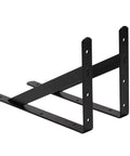 Heavy Duty Shelf Brackets 12 By 8 Inches 8 Pack Black Metal L Brackets With Screws Included For Easy Install Durable Wall Shelf Supports