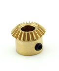 Brass Bevel Gear Set 0.5 Module 20 Teeth Two Pack With 3mm Bore And 4mm Shaft Umbrella Tooth Helical Design Metal Gear