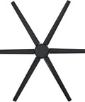 Heavy Hitting Two Pack One Hundred Inch Industrial Ceiling Fan With Remote Control Inside Or Outside Featuring Solid As A Rock Black Metal Blades top view.