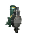 Front view of Heavy Duty Diaphragm Metering Pump With Precise Fluid Dosing For Chemical Processing And Water Treatment Applications Featuring Reliable Performance Low Pulsation Operation Compact Design And Maintenance Friendly Construction.