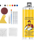 Tile Crack Repair Kit For Porcelain Marble Granite Ceramic Glaze Chips Holes DIY Repair Set with epoxy, pigments, tools