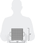 Silhouette showing the size of the Crisping Basket And Tray Set For Air Fryers With Nonstick Coating, Even Cooking And Grease Catcher, 9x10 inch