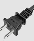 Six Foot Sewing Machine Power Cord AC Cable Replacement, Two Slot Plug, UL Listed 18 AWG Wire, Durable High Quality Power Cord close-up view