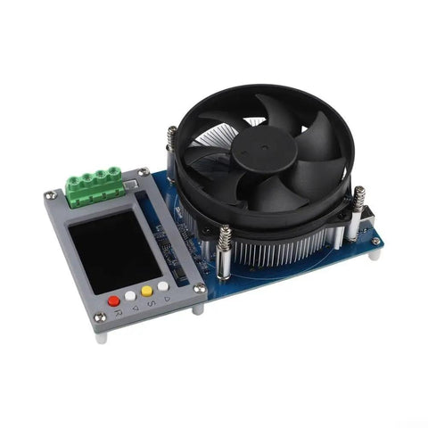 Powerful 150W CNC Electronic Load for Battery Capacity Testing 0 to 150V and 20A DC Load Tester With 4 Wire Kelvin Sensing 2.4 Inch Color Display CC CV CP CR Modes OVP and OTP Protection, top view