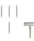 4 Pack Tire Reamer Drill Bits Probes For Puncture Repair, steel probes and T-Handle, 6x118mm, replacement for tire plug kits
