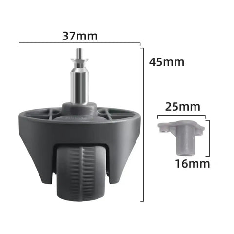 Front Wheel Replacement That Fits Narwal J4 J5 And Freo X Z Ultra Robot Vacuums showing dimensions and dual bearing details