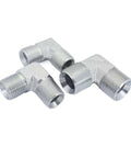 Premium Grade Pro Heavy Duty High Pressure Hydraulic Hose Elbow Reducer Fitting With Strong External Thread Connections Works Great For Pipe Size Switches From One Eighth To One Inch Wide For Smooth Pipeline Flow Changes You Love Today. silver metal 90-degree threaded hydraulic elbow fittings