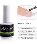 Nail Recovery System With Hema And TPO Free Formula Four Step Kit base coat bottle and application details