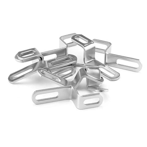 Motorcycle Exhaust Pipe Bracket 2 Pack Z Shape Stainless Steel Muffler Hanger Mount Clamp Universal Fit for Dirt Bikes