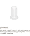 Flanged Sleeve Bearing Set, 10 Pcs, 8mm x 9.55mm x 17.5mm Nylon Oilless Bushing for Machinery and Equipment, White
