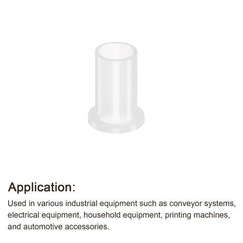 Flanged Sleeve Bearing Set, 10 Pcs, 8mm x 9.55mm x 17.5mm Nylon Oilless Bushing for Machinery and Equipment, White