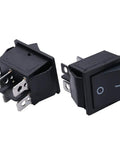 Momentary Rocker Switch Pack Of 3 4 Pin On Off Power Toggle Switch For Car Boat Auto And Household Use AC 250V 6A 125V 10A Durable PA66 Nylon With Silver Terminals Model KCD2-112 High Reliability, black 4-pin SPST rocker switch set
