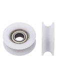 U Groove Pulley Kit 4 Pcs Nylon Guide Wheels For Doors Windows Cabinets Drawers And Printers 6x24x9mm White Built To Last Smooth Glide Heavy Duty Rollers, white nylon wheel