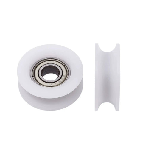 U Groove Pulley Kit 4 Pcs Nylon Guide Wheels For Doors Windows Cabinets Drawers And Printers 6x24x9mm White Built To Last Smooth Glide Heavy Duty Rollers, white nylon wheel