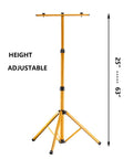 Adjustable Telescopic Metal Archery Target Stand in Bright Yellow, height adjustable 25-63 inches for Backyard Practice