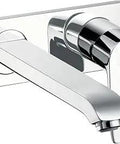 Metris Wall Mount Bathroom Faucet One Handle Two Hole Vanity Sink Faucet 1.2 GPM Chrome Finish