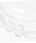 Close-up of Six Pack Stove Knob Covers Transparent Safety Guards for Gas Electric and Induction Stoves and Washing Machines