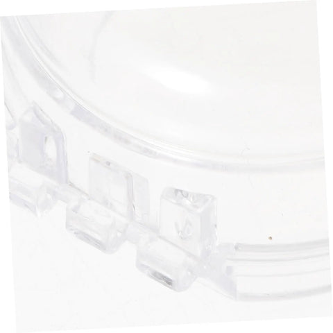Close-up of Six Pack Stove Knob Covers Transparent Safety Guards for Gas Electric and Induction Stoves and Washing Machines