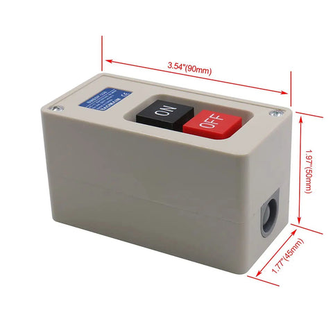 Heavy Duty 3 Phase On Off Push Button Switch With Self Locking Power For 380V And 220V 30A Motors Pumps And CNC Machines Industrial Motor Starter 3 Pole 3 Phase BMBSP 330 TBSP 330 with dimensions