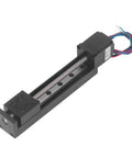 Precision High Speed 100mm Linear Slide Table With 28 Lead Stepper Motor Single Guide Rail Exact Motion Stage For X Y Z CNC Router Projects That Run Smooth And Fast close-up view of linear slide table with stepper motor