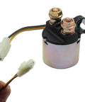Starter Solenoid Relay For Honda TRX Rancher 350 2000 2006 ATV Replacement Heavy Duty Electrical Switch Fits TRX350 TRX420 TRX400 Foreman Rancher Models Easy Install Reliable Crank Start Performance, metal relay with wire connectors