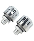 40 Micron Tank Breather Cap With Built-In Filter And Reducer Valve For Automatic Transmission, silver steel construction.