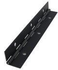 Heavy Duty Stainless Steel Piano Hinge Set includes 6 Inch continuous hinge in black for cabinet doors and boat windows.