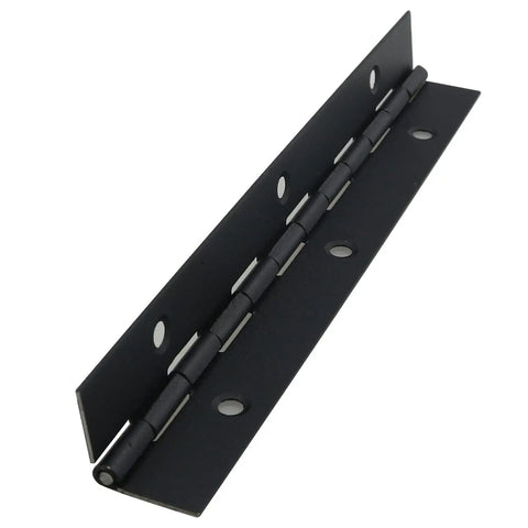 Heavy Duty Stainless Steel Piano Hinge Set includes 6 Inch continuous hinge in black for cabinet doors and boat windows.