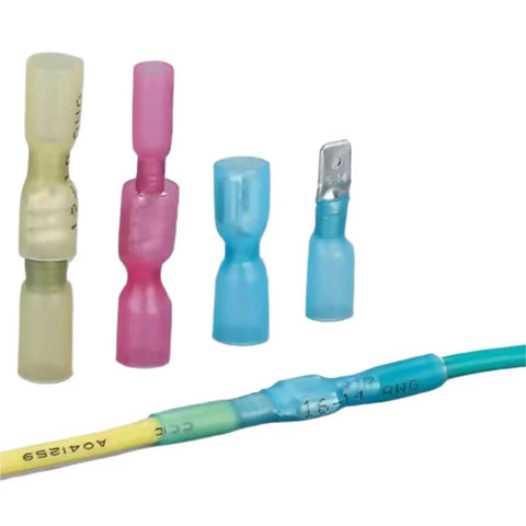 Top Notch Heat Shrink Spade Terminals Kit With Adhesive Lined Tubing For Secure Male Female Quick Disconnect Wire Connections, assorted colors