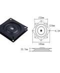 6 Inch Swivel Plate Heavy Duty Turntable Bearing With 360 Rotating Base For Bar Stools Chairs TV Tables Boats Seats Built To Last Square Steel Ball Bearing, black steel dimensions