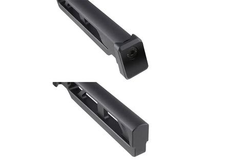 End view of Airsoft Fixed Stock With Lightweight Polymer Build And Integrated QD Sling Sockets for GHK LCT CYMA Dboys