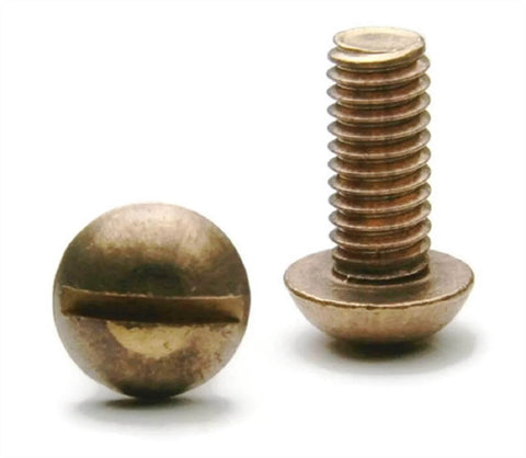 Durable Silicon Bronze Slotted Round Head Machine Screws Size 6-32 By 1-1/2 Inches Pack Of 25 Built To Last For Marine And Outdoor Projects Copper Alloy Fasteners With Corrosion Resistance Slotted Drive For Flat Head Or Slotted Screwdriver