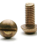 Beefy Slotted Round Head Machine Screws Size 6-32 1-1/4 In 1000 Pack, Corrosion Resistant Marine Grade Fasteners For Wet Or Dry Environments
