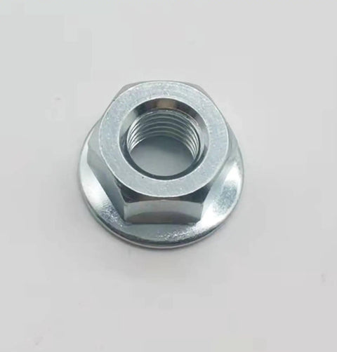 Left Hand Thread Nut M8x1.25 for String Trimmer Gear Case, steel construction, top view