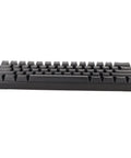 Badass Portable 61 Key Mechanical Gaming Keyboard With Vivid Led Backlight Ultra Compact 60 Layout Usb C Cord Responsive Switches side view.