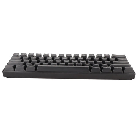 Badass Portable 61 Key Mechanical Gaming Keyboard With Vivid Led Backlight Ultra Compact 60 Layout Usb C Cord Responsive Switches side view.
