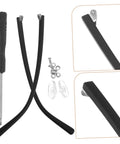 2 Pairs Spectacle Temple Replacement Arms For A Comfortable Fit And No Sweat Install Durable Design For Quick Eyewear Repairs Universal Metal Eyeglass Temple Replacements For Most Glasses with screwdriver, screws, and nose pads
