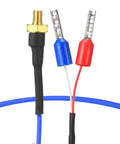 K Type Thermocouple Temperature Sensor Probe with M4 Screw Mount, blue and red leads, 0-260C range, 0.4ft lead, pro grade precision