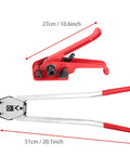 Heavy Duty Manual Plastic Strap Tensioner Sealer Kit For PP PET Straps, Hand Strapping Tool with cutting groove 27cm and 51cm sizes