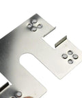 Close-up of a Fifty Pack Heavy Steel Solar Panel Grounding Clip with washers, suitable for photovoltaic roofs and greenhouses.