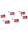 Six Pack Micro Limit Switch V-156-1C25 Long Hinge Roller Momentary SPDT Snap Action For Arduino Projects And DIY Control Circuits
